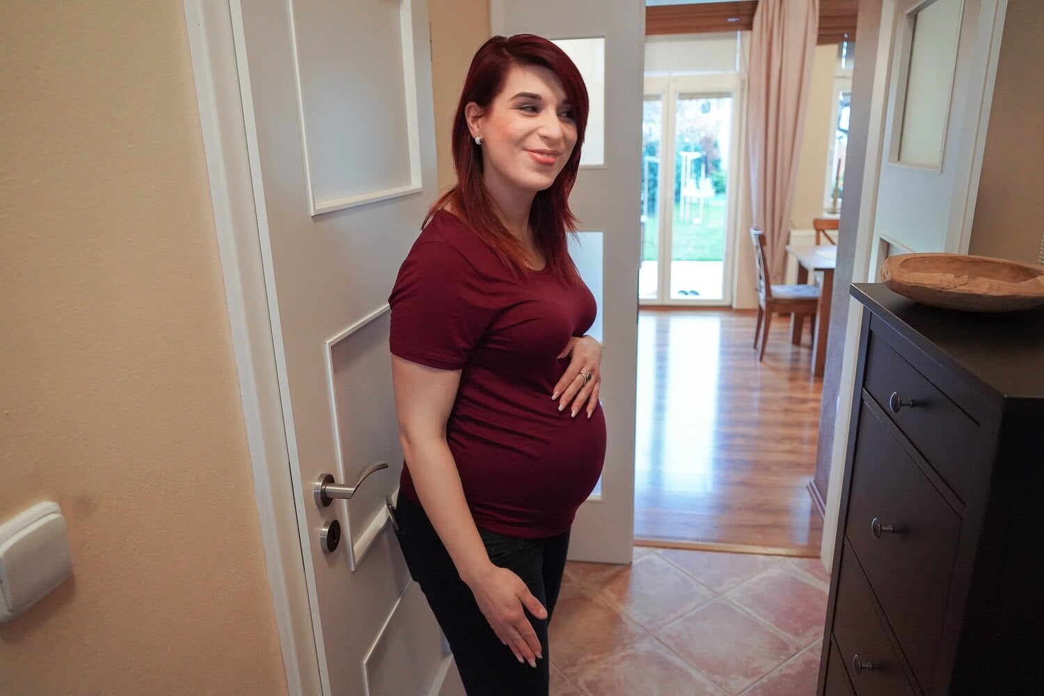 Беременная делает минет. От первого лица